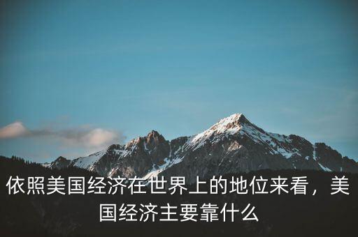 依照美國(guó)經(jīng)濟(jì)在世界上的地位來(lái)看，美國(guó)經(jīng)濟(jì)主要靠什么