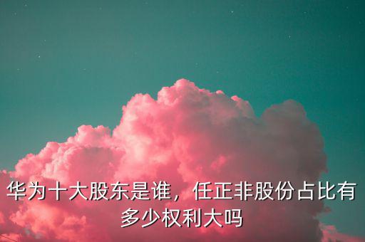華為十大股東是誰，任正非股份占比有多少權(quán)利大嗎