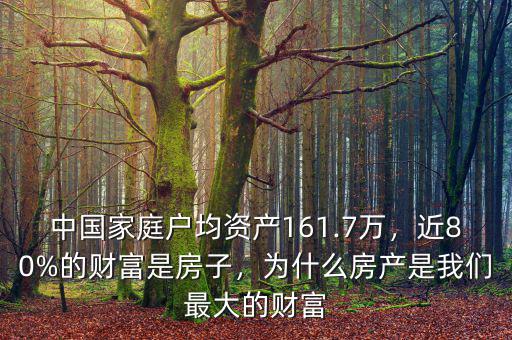 中國家庭戶均資產(chǎn)161.7萬，近80%的財富是房子，為什么房產(chǎn)是我們最大的財富