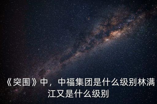 《突圍》中，中福集團(tuán)是什么級(jí)別林滿江又是什么級(jí)別
