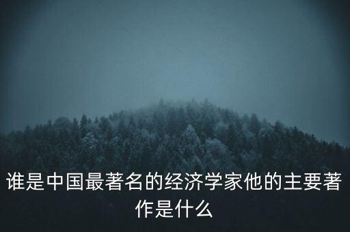 經(jīng)濟(jì)學(xué)家是什么,誰是中國(guó)最著名的經(jīng)濟(jì)學(xué)家