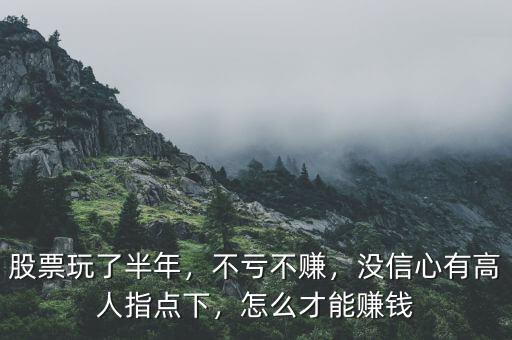 股票玩了半年，不虧不賺，沒(méi)信心有高人指點(diǎn)下，怎么才能賺錢