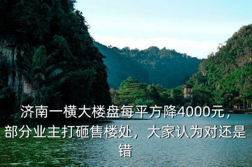 濟(jì)南一橫大樓盤每平方降4000元，部分業(yè)主打砸售樓處，大家認(rèn)為對(duì)還是錯(cuò)