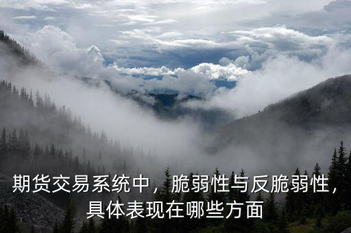 期貨交易系統(tǒng)中，脆弱性與反脆弱性，具體表現(xiàn)在哪些方面