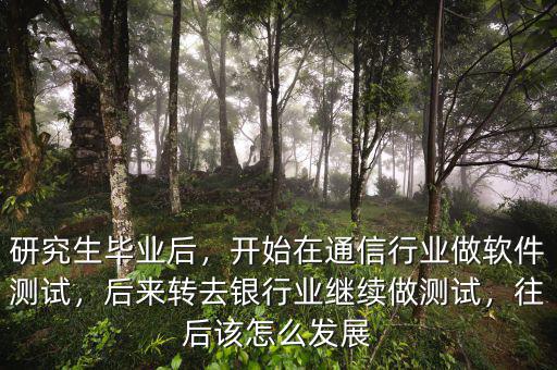 研究生畢業(yè)后，開始在通信行業(yè)做軟件測試，后來轉(zhuǎn)去銀行業(yè)繼續(xù)做測試，往后該怎么發(fā)展