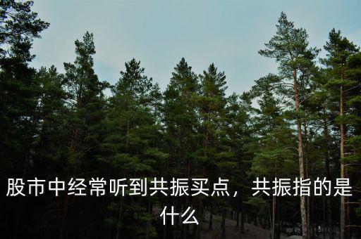 股市中經(jīng)常聽到共振買點(diǎn)，共振指的是什么