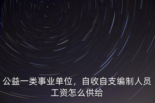 公益一類事業(yè)單位，自收自支編制人員工資怎么供給