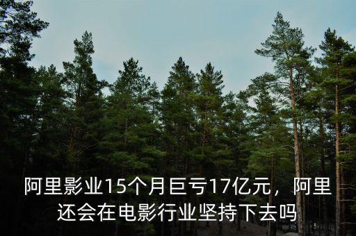 阿里影業(yè)15個月巨虧17億元，阿里還會在電影行業(yè)堅持下去嗎