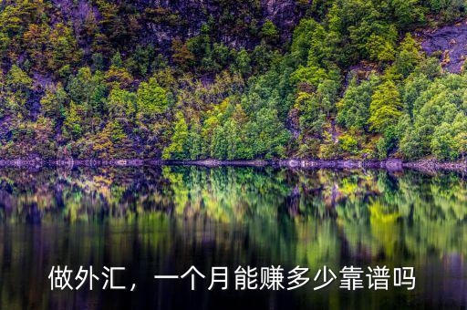 做外匯，一個月能賺多少靠譜嗎