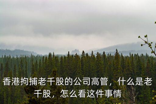 香港拘捕老千股的公司高管，什么是老千股，怎么看這件事情