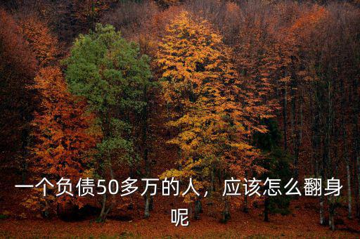 一個負(fù)債50多萬的人，應(yīng)該怎么翻身呢