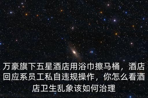萬(wàn)豪旗下五星酒店用浴巾擦馬桶，酒店回應(yīng)系員工私自違規(guī)操作，你怎么看酒店衛(wèi)生亂象該如何治理