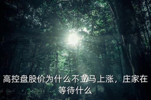 高控盤股價為什么不立馬上漲，莊家在等待什么