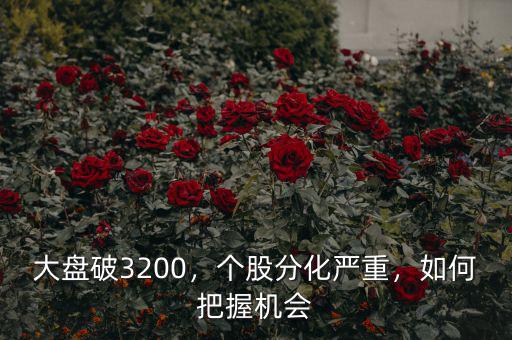 大盤破3200，個股分化嚴重，如何把握機會