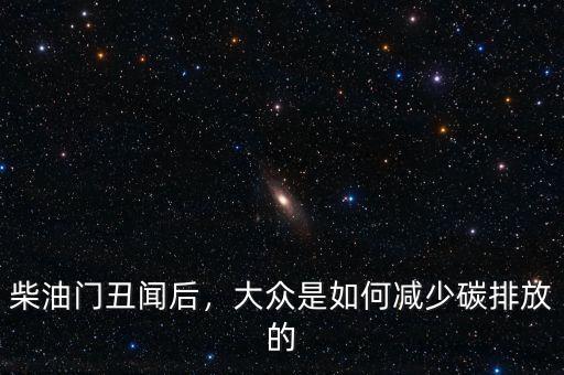 柴油門丑聞后，大眾是如何減少碳排放的