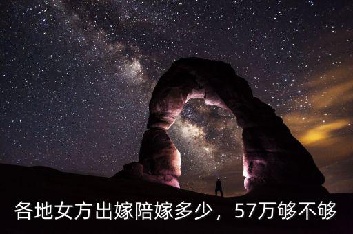 各地女方出嫁陪嫁多少，57萬夠不夠