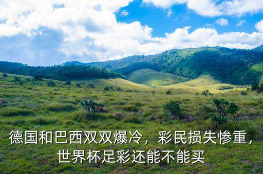 德國和巴西雙雙爆冷，彩民損失慘重，世界杯足彩還能不能買