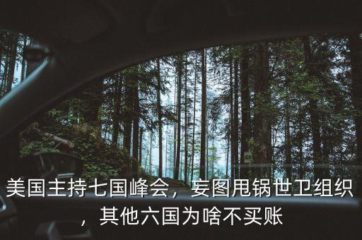 美國主持七國峰會，妄圖甩鍋世衛(wèi)組織，其他六國為啥不買賬