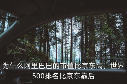 為什么阿里巴巴的市值比京東高，世界500排名比京東靠后