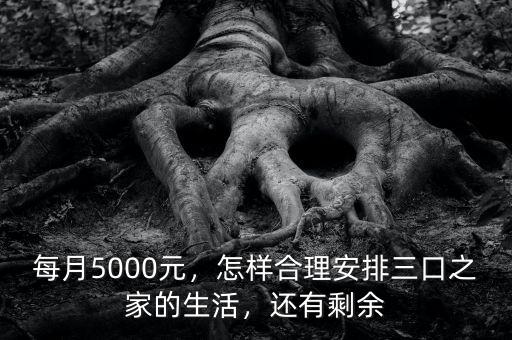 每月5000元，怎樣合理安排三口之家的生活，還有剩余