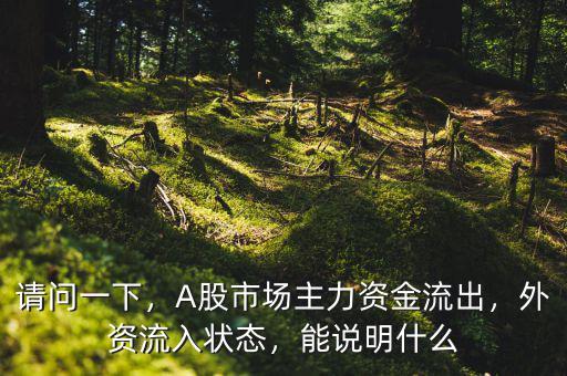 請問一下，A股市場主力資金流出，外資流入狀態(tài)，能說明什么