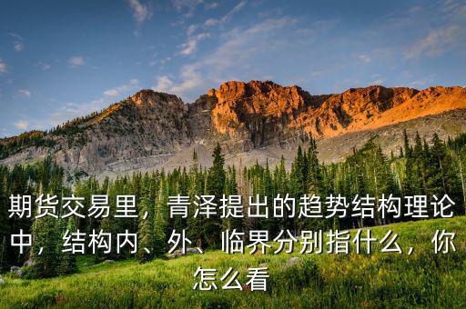 期貨交易里，青澤提出的趨勢結構理論中，結構內(nèi)、外、臨界分別指什么，你怎么看