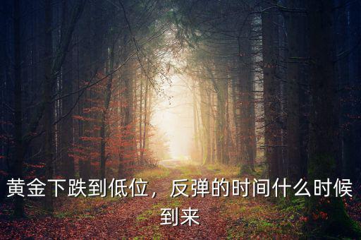 黃金下跌到低位，反彈的時(shí)間什么時(shí)候到來