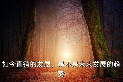 如今直銷的發(fā)展，是不是未來(lái)發(fā)展的趨勢(shì)