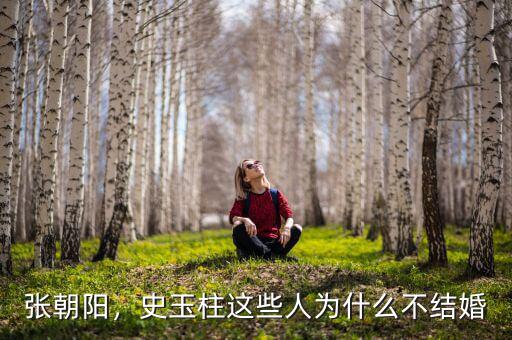 張朝陽，史玉柱這些人為什么不結婚
