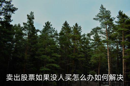 賣(mài)出股票如果沒(méi)人買(mǎi)怎么辦如何解決