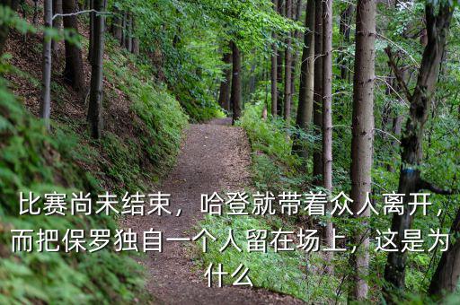 比賽尚未結束，哈登就帶著眾人離開，而把保羅獨自一個人留在場上，這是為什么