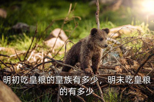 明初吃皇糧的皇族有多少，明末吃皇糧的有多少