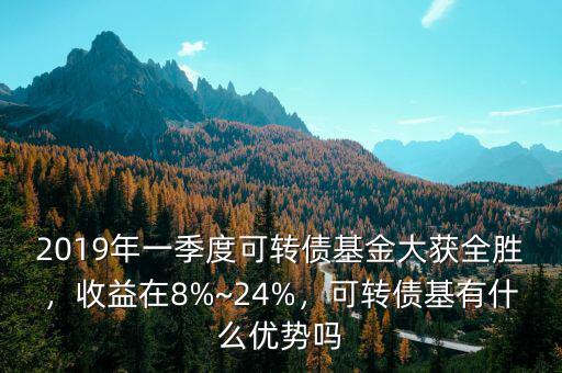 2019年一季度可轉(zhuǎn)債基金大獲全勝，收益在8%~24%，可轉(zhuǎn)債基有什么優(yōu)勢嗎