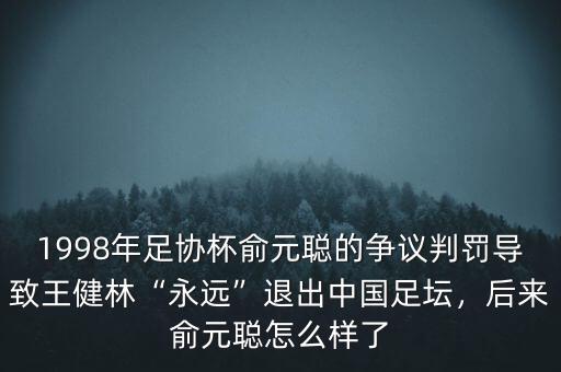1998年足協(xié)杯俞元聰?shù)臓幾h判罰導(dǎo)致王健林“永遠(yuǎn)”退出中國足壇，后來俞元聰怎么樣了