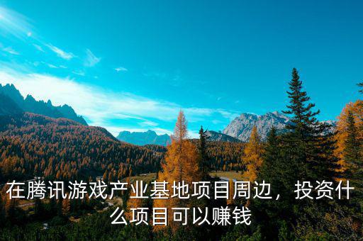 在騰訊游戲產業(yè)基地項目周邊，投資什么項目可以賺錢
