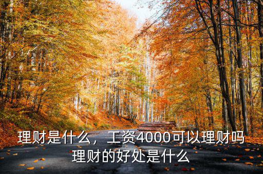 理財(cái)是什么，工資4000可以理財(cái)嗎理財(cái)?shù)暮锰幨鞘裁? class=