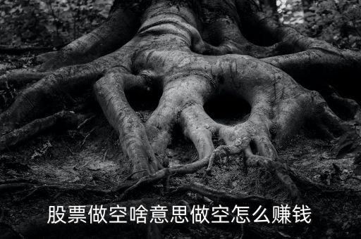 股票做空啥意思做空怎么賺錢(qián)
