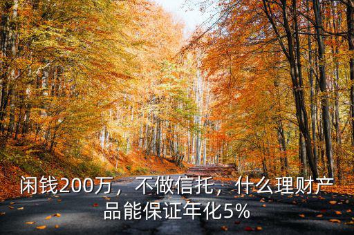 閑錢(qián)200萬(wàn)，不做信托，什么理財(cái)產(chǎn)品能保證年化5%