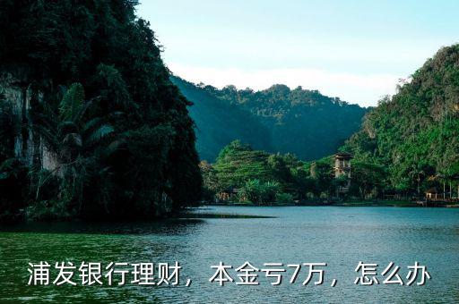 浦發(fā)銀行理財(cái)，本金虧7萬(wàn)，怎么辦