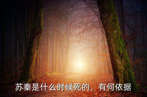 蘇秦是什么時(shí)候死的，有何依據(jù)