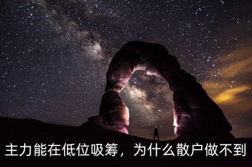 主力能在低位吸籌，為什么散戶做不到
