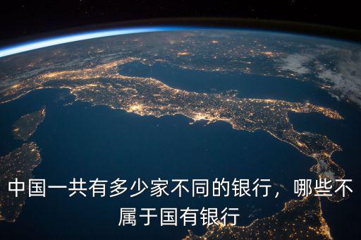 中國一共有多少家不同的銀行，哪些不屬于國有銀行