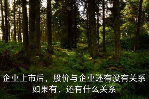 企業(yè)上市后，股價(jià)與企業(yè)還有沒有關(guān)系如果有，還有什么關(guān)系