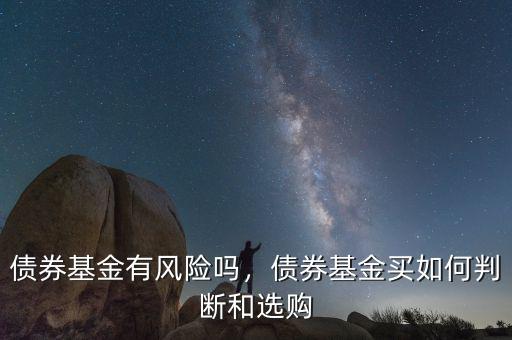 債券基金有風(fēng)險(xiǎn)嗎，債券基金買如何判斷和選購