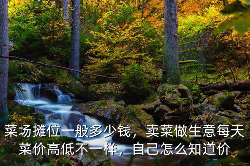 菜場攤位一般多少錢，賣菜做生意每天菜價高低不一樣，自己怎么知道價