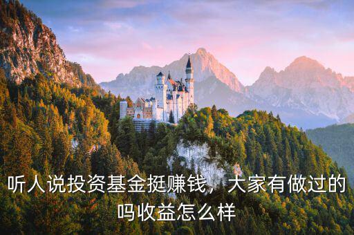 聽人說投資基金挺賺錢，大家有做過的嗎收益怎么樣