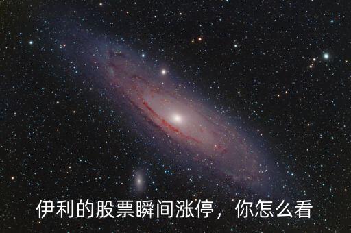 伊利的股票瞬間漲停，你怎么看