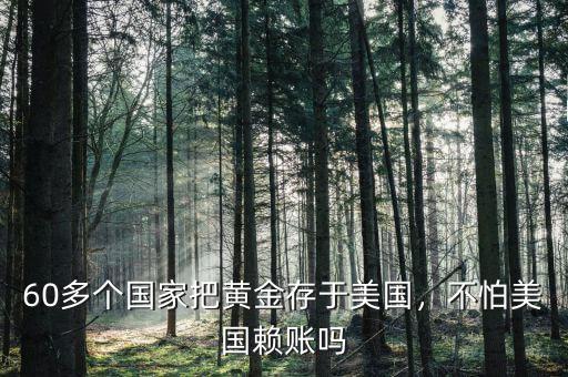60多個(gè)國(guó)家把黃金存于美國(guó)，不怕美國(guó)賴(lài)賬嗎