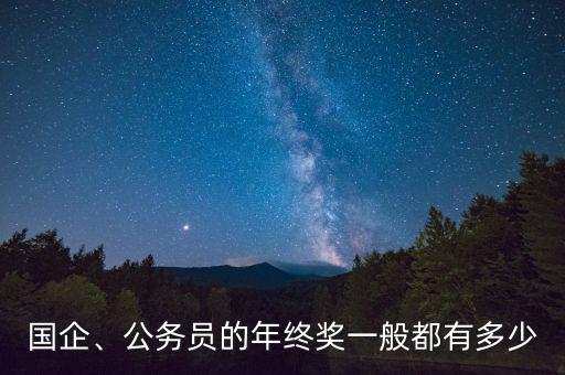 國企、公務(wù)員的年終獎一般都有多少