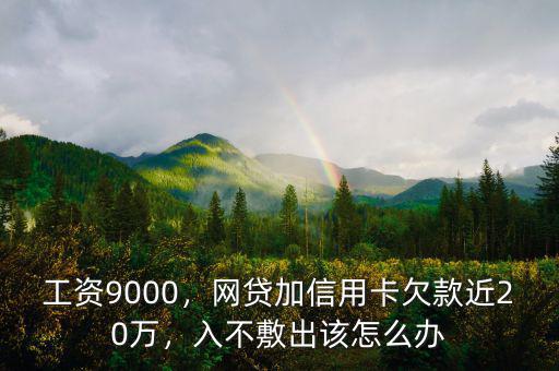 工資9000，網(wǎng)貸加信用卡欠款近20萬(wàn)，入不敷出該怎么辦